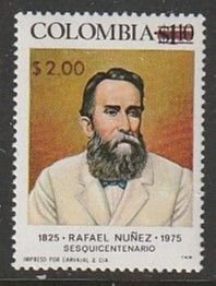 1977 Columbia - Sc 848 - MNH VF - 1 single - Rafael Nunez