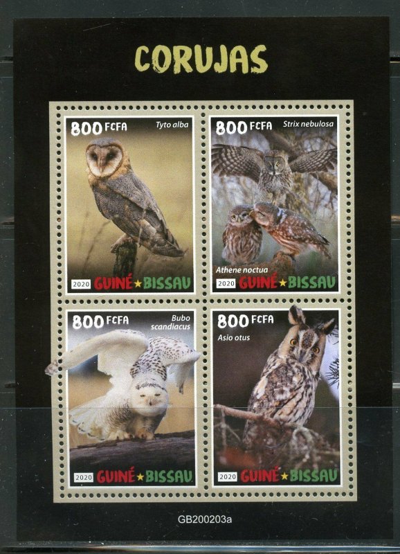 GUINEA BISSAU  2020  OWLS SHEET MINT  NH