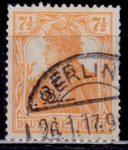 Germany - Deutsches Reich 1916-19, Germania, 7 1/2pf, sc#98, used