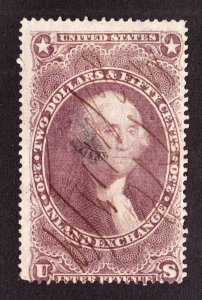 US R84c $2.50 Inland Exchange Used w/ Manuscript Cancel (006)