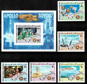 Mauritania 1975 Space Apollo-Soyuz set MNH imperforated