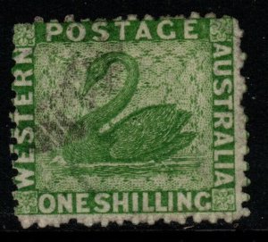 WESTERN AUSTRALIA SG61 1865 1/= BRIGHT GREEN USED