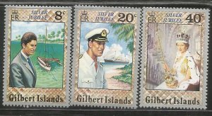 GILBERT ISLANDS  293-295  MNH,  25TH ANNIVERSARY OF REIGN OF QUEEN ELIZABETH II