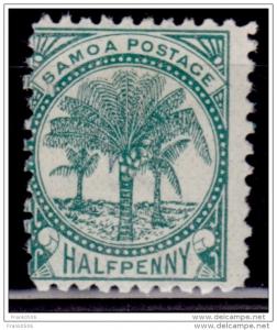 Samoa, 1886-1900, Palms 1/2p, Scott# 10, MLH