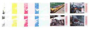 Turkmenistan 1999 Trains sheetlet containing set of 4 val...
