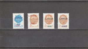 Latvia  Scott#  308-311  MNH  (1991 Overprinted and Surcharged)