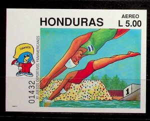 HONDURAS Sc C829 NH SOUVENIR SHEET OF 1991 - SPORT