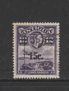 ANTIGUA #152  1965  #144  SURCHARGED     F-VF  USED