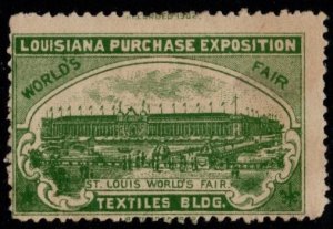 1904 US Poster Stamp St Louis World's Fair Louisiana Purchase Exposition...