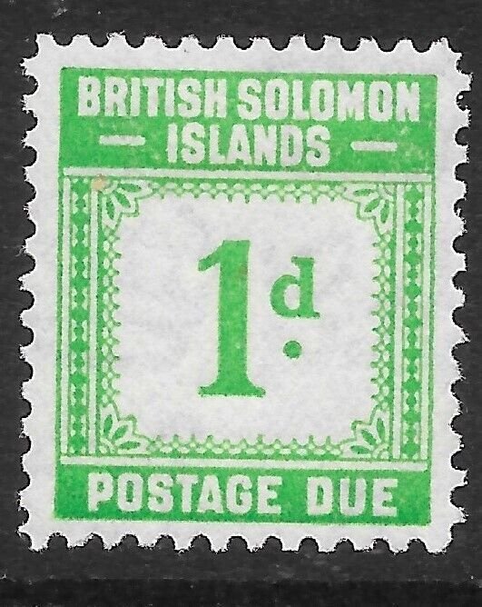 BRITISH SOLOMON IS. SGD1 1940 1d EMERALD-GREEN POSTAGE DUE MTD MINT