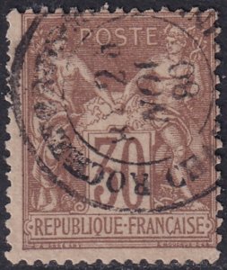 France 1876 Sc 73 used Rochefort date cancel