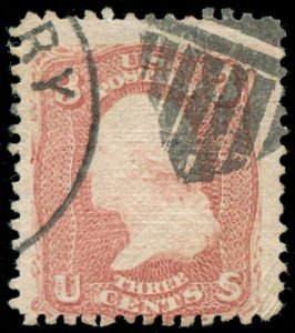 momen: US Stamps #85C Used Z Grill Fancy SHIELD WEISS Cert $3,500 LOT #87745