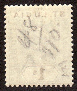 1902-03 St Lucia KEVII 1/ Wmk 2: Crown & CA MLH Sc# 48 CV: $17.00