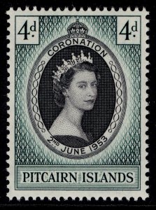 PITCAIRN ISLANDS QEII SG17, 4d black & deep bluish green, NH MINT.