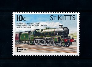 [100637] St. Kitts 1996 Railway - Trains - Locomotives Capex  MNH