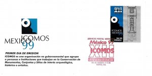 MEXICO 1999 ICOMOS ORGANIZATION ARCHAEOLOGY CONSERVATION FIRST DAY COVER FDC