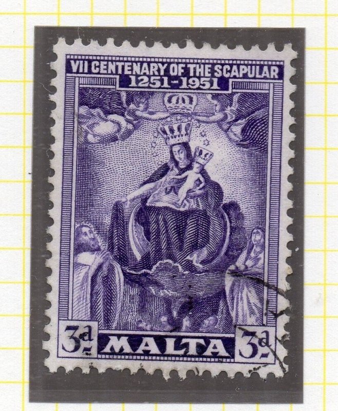 Malta 1949 Early Issue Fine Used 3d. NW-200463 