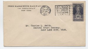 1926 #628 5ct Ericsson New York FDC Pere marquette railway corner card [A39.25]