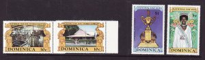 Dominica-Sc#443-6-unused NH set-National Day-1975-