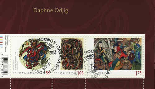 Canada 2011 Daphne Odjig Souvenir Sheet, #2437 Used