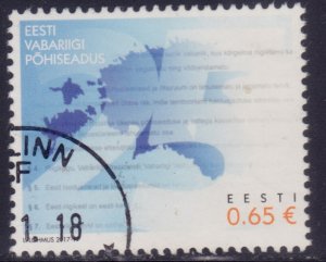 Estonia, 2017, 25 Years of Constitution, #846, used, ++