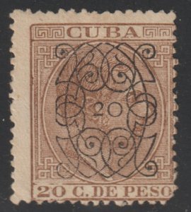 ​1883 Cuba Stamps Sc 117 King Alfonso Spain Overprinted NEW