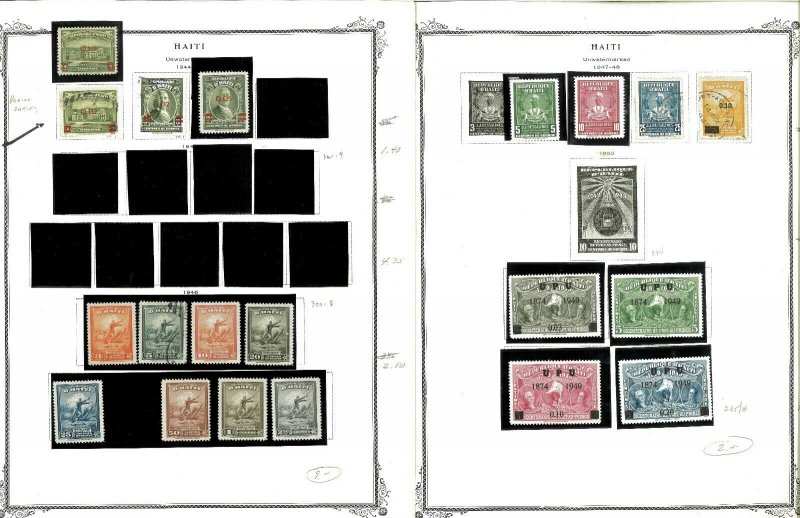 Haiti 1906-1970 M, CTO & U Hinged & in Mounts on Scott Specialty Pages