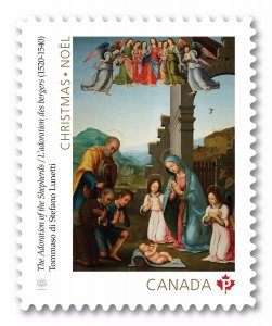 MADONNA AND CHILD = CHRISTMAS = DIE CUT booklet stamp MNH Canada 2017 #3046i