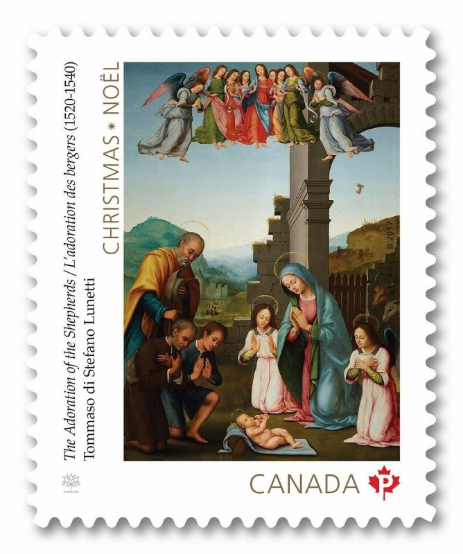 MADONNA AND CHILD = CHRISTMAS = DIE CUT booklet stamp MNH Canada 2017 #3046i