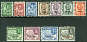 SG 125-135 Somaliland Protectorate 1951 set of 11. Fine fresh lightly mounted...