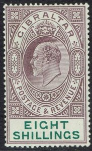 GIBRALTAR 1906 KEVII 8/- 