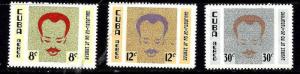 Cuba airmail Scott   #C219-221 English Background, Mint Lightly Hinged