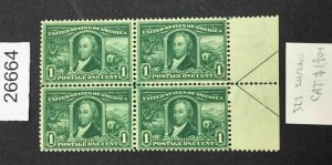 US STAMPS #323 MINT OG 2H/2NH ARROW BLOCK $180+ LOT #26664