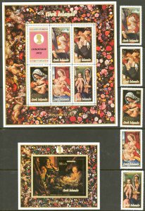 Cook Islands Sc# 330-334a, B30 MNH 1972 Christmas