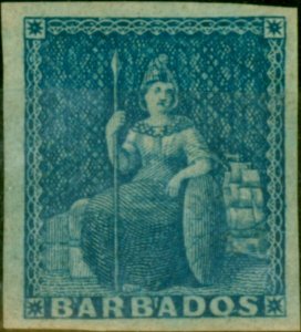 Barbados 1855 (1d) Pale Blue SG9 Fine MM 