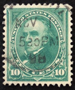 U.S. Used Stamp Scott #273 10c Webster, Superb. 1898 CDS Cancel. A Gem!