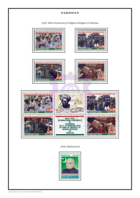 PAKISTAN 1947 - 2020  PDF (DIGITAL) STAMP  ALBUM PAGES 