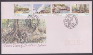 Christmas Island Sc 350/406b FDCs. 1993-1997 issues, 8 different FDCs, fresh  VF