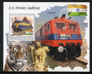 GUINEA 2023 INDIAN TRAINS SOUVENIR SHEET MINT NH