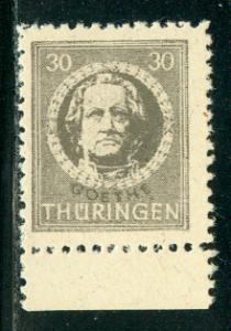 GDR Thuringia Scott # 16N8, mint nh, variation