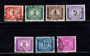 Italy stamps, J65 - 74, used, missing some
