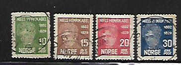 NORWAY, 145-148, USED, NIELS HENRIK ABEL