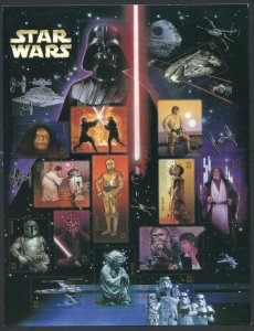 USA #4143  MNH  Star Wars Pane of 15 (FV  $6.15)