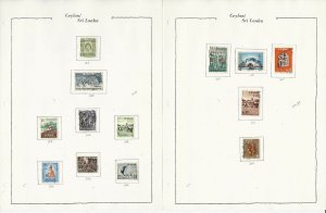 Ceylon Stamp Collection on 21 Pages, 1954-1973 Neatly Identified, JFZ