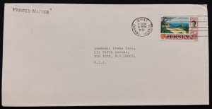DM)1975, JERSEY, LETTER SENT TO U.S.A, WITH QUEEN ISALE II STAMP,