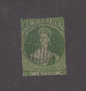 NEW ZEALAND # 3 1sh CHALON QUEEN VICTORIA CAT VALUE $6000 US (AA20)