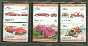 St. Vincent #687-8/691 Mint (NH) Multiple (Cars)