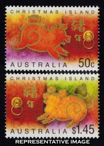 Christmas Islands Scott 460-461 Mint never hinged.