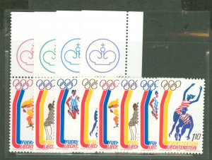 Liechtenstein #591-594  Single (Complete Set) (Olympics)