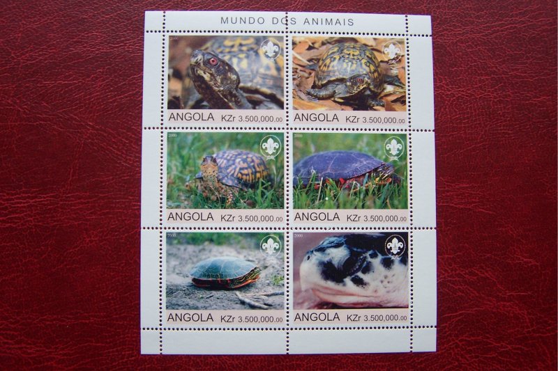 Angola 2000 MNH Turtles Reptils